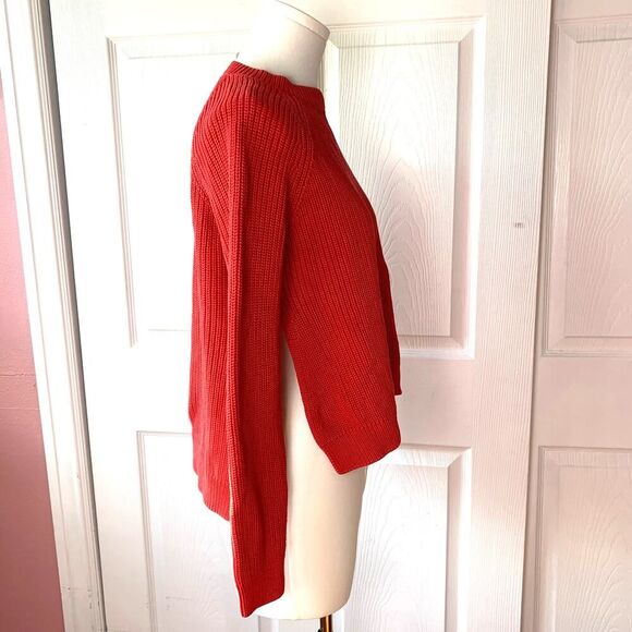 Lauren Ralph Lauren Petite Small Pink Sweater Slits on Sides - Picture 4 of 7